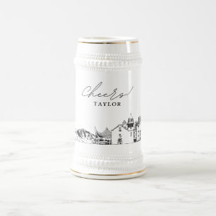 San Antonio Texas gepersonaliseerde skyline Bierpul