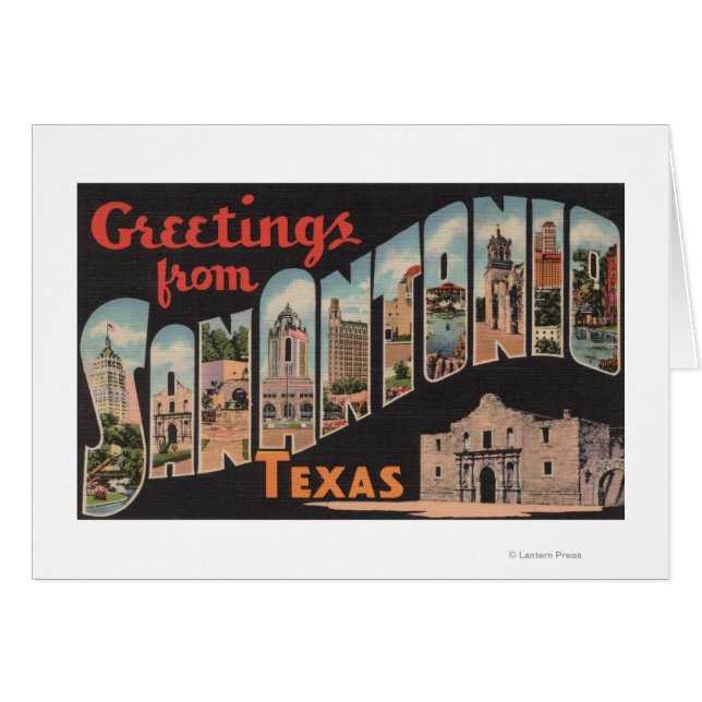 San Antonio, Texas - Grote Letter-scènes (Voorkant Horizontaal)