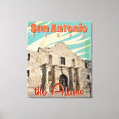 San Antonio, Texas, het Alamo-reisposter Canvas Afdruk (Voorkant)
