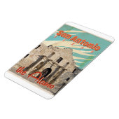 San Antonio, Texas, het Alamo-reisposter Magneet (Linkerzijde)