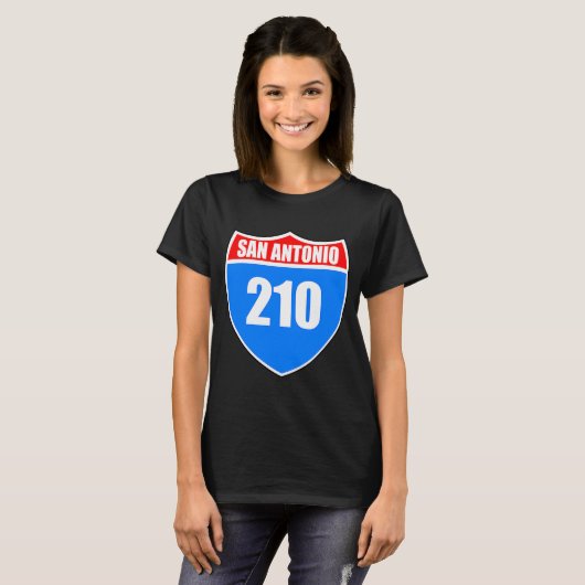 San Antonio Texas Interstate 45 Proud Rep 210 Area T-shirt (Voorkant volledig)