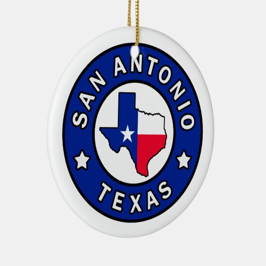 San Antonio Texas Keramisch Ornament (Rechts)