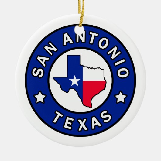 San Antonio Texas Keramisch Ornament (Voorkant)