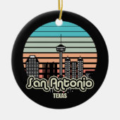 San Antonio, Texas Keramisch Ornament (Voorkant)