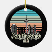 San Antonio, Texas Keramisch Ornament (Achterkant)