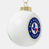 San Antonio Texas Keramische Bal Ornament (Links)