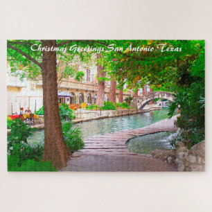 San Antonio Texas. Kerstgroeten Legpuzzel