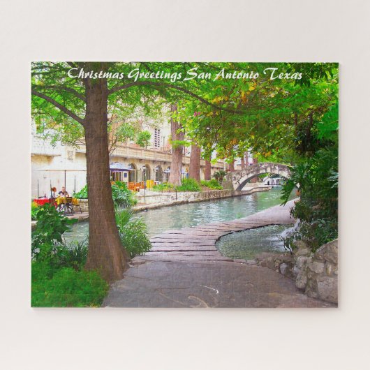 San Antonio Texas. Kerstgroeten Legpuzzel (Horizontaal)