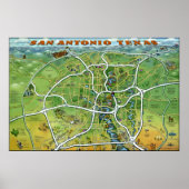 San Antonio Texas Large Poster (Voorkant)