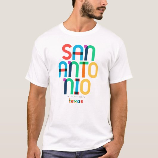 San Antonio Texas Mid Century, Pop Art, T-shirt (Voorkant)