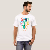 San Antonio Texas Mid Century, Pop Art, T-shirt (Voorkant volledig)