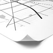 San Antonio Texas Minimal Modern Street City Map Poster (Hoek)