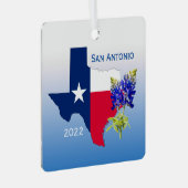 San Antonio Texas, Ornament met hoofdlijnen en bla (Voorkant Rechts)