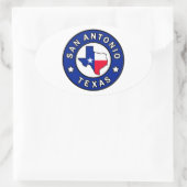 San Antonio Texas Ovale Sticker (Tas)