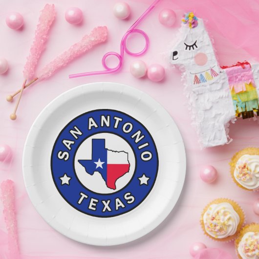 San Antonio Texas Papieren Bordje (Feest)