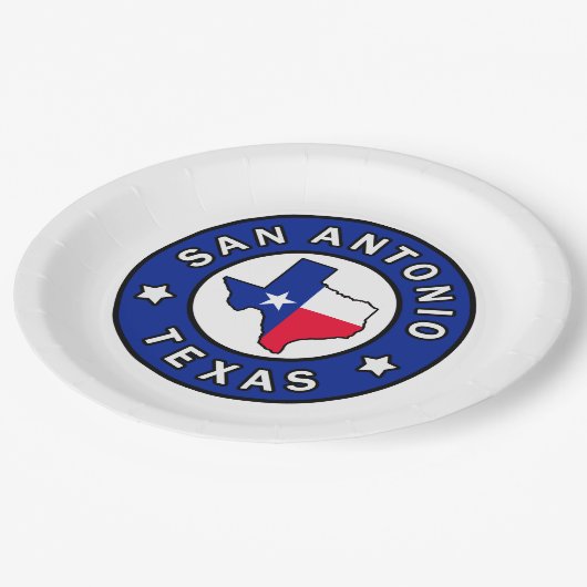 San Antonio Texas Papieren Bordje (Gekanteld)