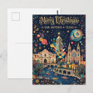 San Antonio, Texas, Prettig Kerstfeest Briefkaart