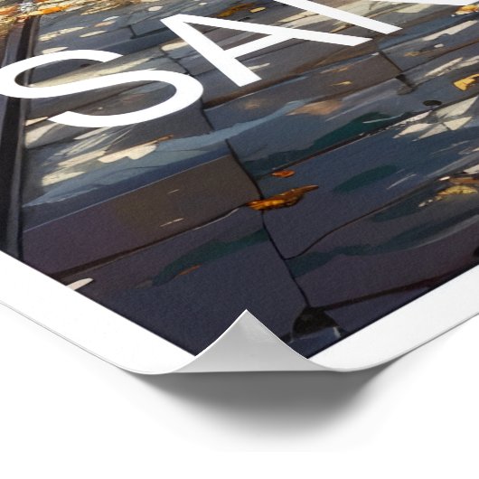 San Antonio Texas Reisposter Poster (Hoek)