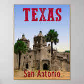San Antonio, Texas, reisposter Poster (Voorkant)