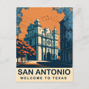 San Antonio, Texas, reizen Briefkaart
