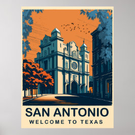 San Antonio, Texas, reizen Poster