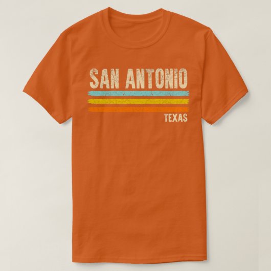 San Antonio Texas Retro T-shirt (Design voorkant)