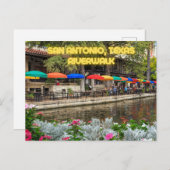 San Antonio, Texas River Walk Briefkaart Souvenir (Voorkant / Achterkant)