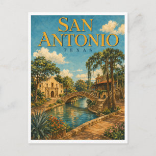 San Antonio Texas River Walk GeoSaga Briefkaart