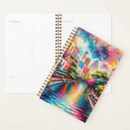 San Antonio Texas River Walk kleurrijk Planner