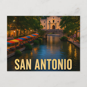 San Antonio Texas River Walk Reisgeschenk Briefkaart
