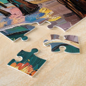 San Antonio Texas River Walk Van Gogh Vibrant City Legpuzzel (Zijkant)