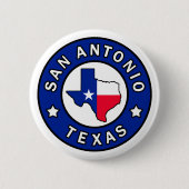 San Antonio Texas Ronde Button 5,7 Cm (Voorkant)