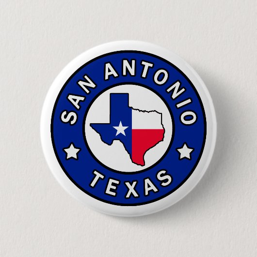 San Antonio Texas Ronde Button 5,7 Cm (Voorkant)