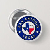 San Antonio Texas Ronde Button 5,7 Cm (Voorkant /achterkant)
