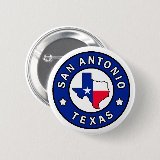 San Antonio Texas Ronde Button 5,7 Cm (Voorkant /achterkant)