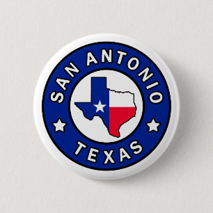 San Antonio Texas Ronde Button 5,7 Cm