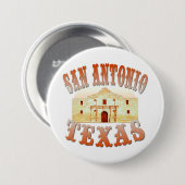 San Antonio Texas Ronde Button 7,6 Cm (Voorkant /achterkant)