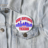 San Antonio, Texas Ronde Button 7,6 Cm (In situ)