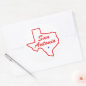 San Antonio - Texas Ronde Sticker (Envelop)