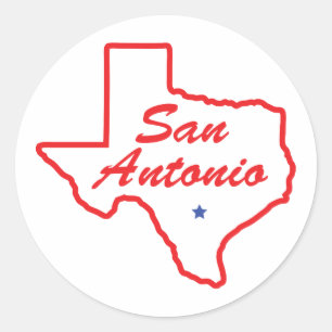 San Antonio - Texas Ronde Sticker