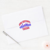 San Antonio, Texas Ronde Sticker (Envelop)