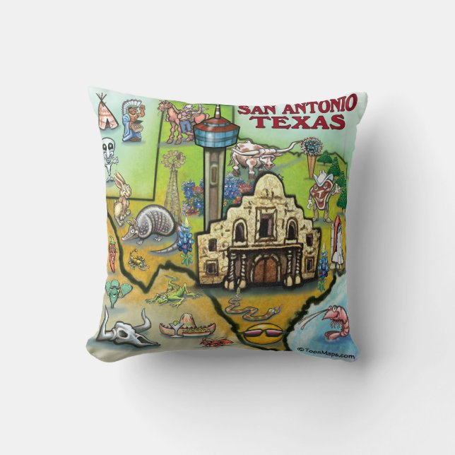 San Antonio Texas Sierkussen (Voorkant)