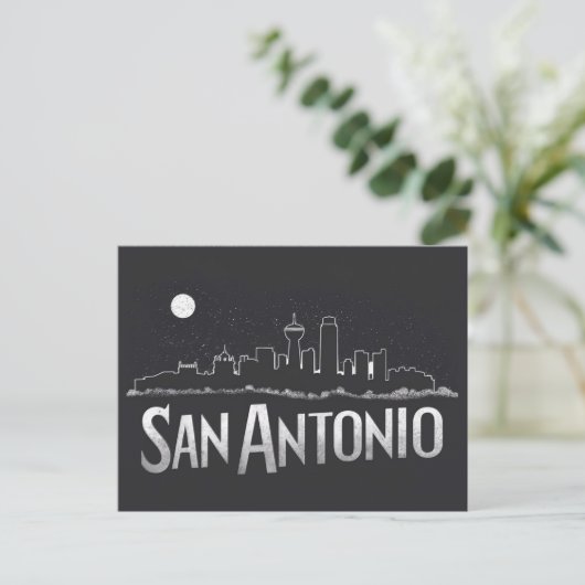 San Antonio, Texas, Silhouette, Briefkaart (Staand voorkant)