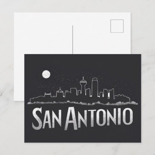 San Antonio, Texas, Silhouette, Briefkaart (Voorkant / Achterkant)