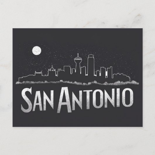 San Antonio, Texas, Silhouette, Briefkaart (Voorkant)