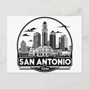 San Antonio Texas skyline Ansichtkaart Briefkaart
