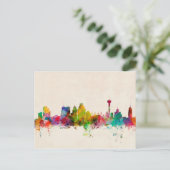 San Antonio Texas Skyline Cityscape Briefkaart (Staand voorkant)