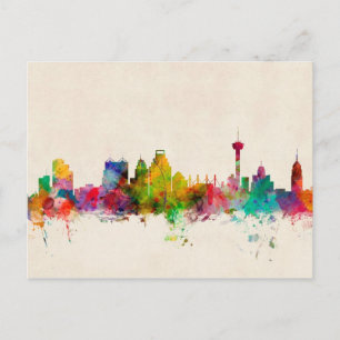 San Antonio Texas Skyline Cityscape Briefkaart