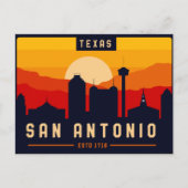San Antonio Texas Skyline Cityscape Souvenir Briefkaart (Voorkant)