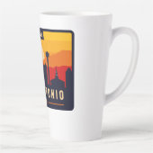 San Antonio Texas Skyline Cityscape Souvenir Latte Mok (Rechts)